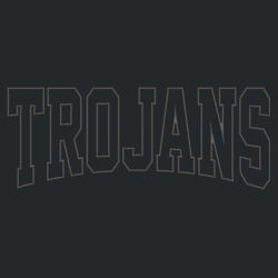 Black Glitter with Embroidered Trojans Applique Design