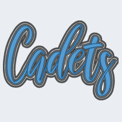 Cadets 3D Puffy Embroidery- Black Outline and Blue Puffy Design