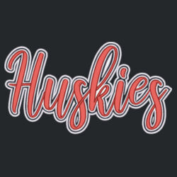 Huskies-3D Puffy Embroidery- White Outline and Red Puffy Design