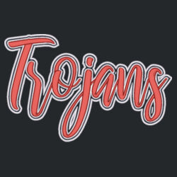 Trojans- 3D Puffy Embroidery- White Outline and Red Puffy Design