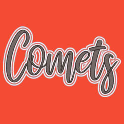 Comets 3D Puffy Embroidery- White Outline and Black Puffy Design