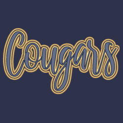 Cougars 3D Puffy Embroidery- Gold Outline and Navy Puffy Design