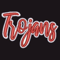 Trojans 3D Puffy Embroidery- White Outline and Red Puffy Design