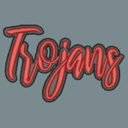 Trojans 3D Puffy Embroidery- Black Outline and Red Puffy Design