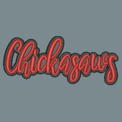 Chickasaws 3D Puffy Embroidery- Black Outline and Red Puffy Design
