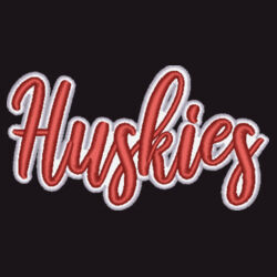 Huskies 3D Puffy Embroidery- White Outline and Red Puffy Design