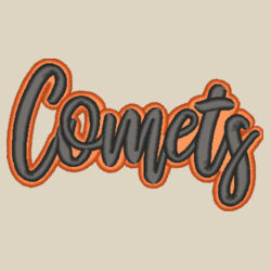 Comets 3D Puffy Embroidery- Orange Outline and Black Puffy Design