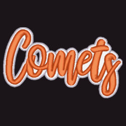 Comets 3D Puffy Embroidery- White Outline and Orange Puffy Design