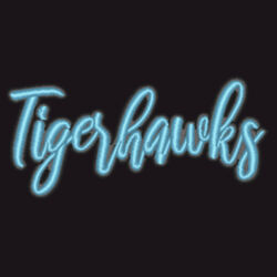 Tigerhawks 3D Puffy Embroidery- Grey Outline and Blue Puffy Design
