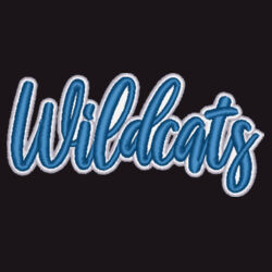 Wildcats 3D Puffy Embroidery- White Outline and Blue Puffy Design