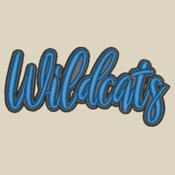 Wildcats 3D Puffy Embroidery- Black Outline and Blue Puffy Design