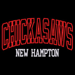 Color Block Hooded Sweatshirt- Chickasaws Glitter Applique with Embrodiery Design