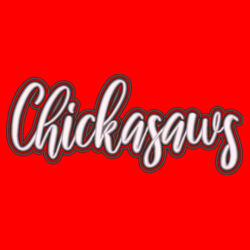 Color Block Hooded Sweatshirt- Chickasaws 3D Puffy Embroidery- Black Outline and White puffy Design