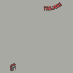 Trojans- Collar Embroidery with on Trojan Head logo on right sleeve Design