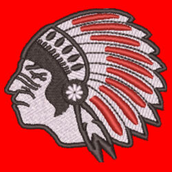 Color Block Hooded Sweatshirt- Chickasaw Head Design