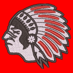 Chickasaw Head Embroidered on Left Chest- Tamika Henley Sweatshirt Design