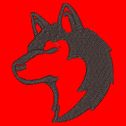 Huskies Head Embroidered on Left Chest- Tamika Henley Sweatshirt Design