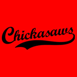 Chickasaws Black Puffy Cut Vinyl- Varsity Stripe Color Block Drop Shoulder Sweatshirt Design