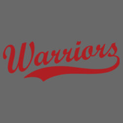 Warriors Red Puffy Cut Vinyl- Varsity Stripe Color Block Drop Shoulder Sweatshirt Design