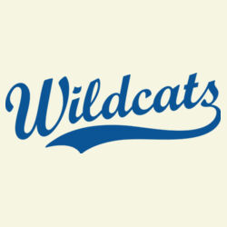 Wildcats Blue Puffy Cut Vinyl- Varsity Stripe Color Block Drop Shoulder Sweatshirt Design