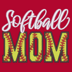 Softball Mom- Embroidered  Design