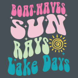 Boat Waves Sun Rays Lake Days Design