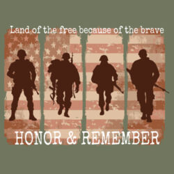 Land of the free because of the brave Honor & Remember Design