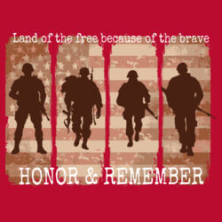 Land of the free because of the brave Honor & Remember Design