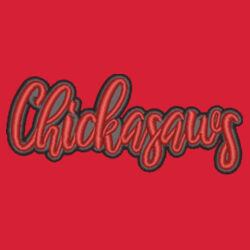 Chickasaws 3D Puffy Embroidery- Black Outline and Red Puffy Design