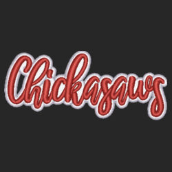 Chickasaws 3D Puffy Embroidery- White Outline and Red Puffy 2 Design