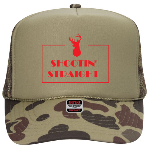 OTTO Polyester Foam Front Five Panel High Crown Mesh Back Trucker Hat Thumbnail