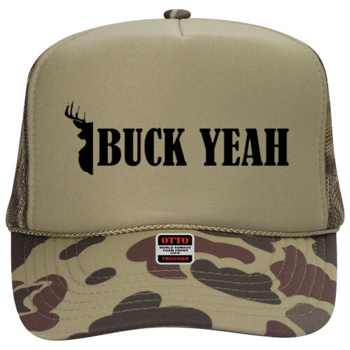 OTTO Polyester Foam Front Five Panel High Crown Mesh Back Trucker Hat Thumbnail