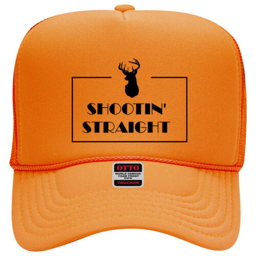 OTTO Polyester Foam Front Five Panel High Crown Mesh Back Trucker Hat Thumbnail