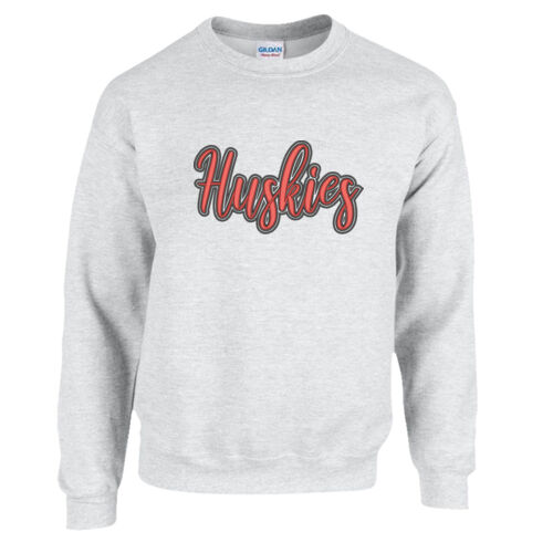 Huskies-3D Puffy Embroidery- Black Outline and Red Puffy Thumbnail