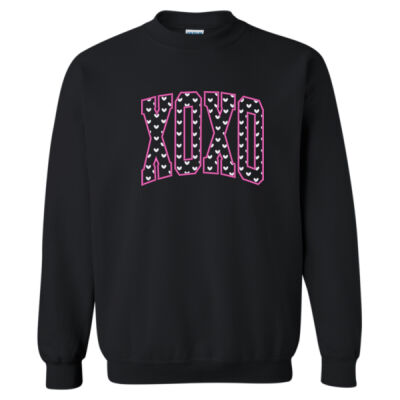 XOXO Glitter Applique with Embroidery outline and hearts Thumbnail