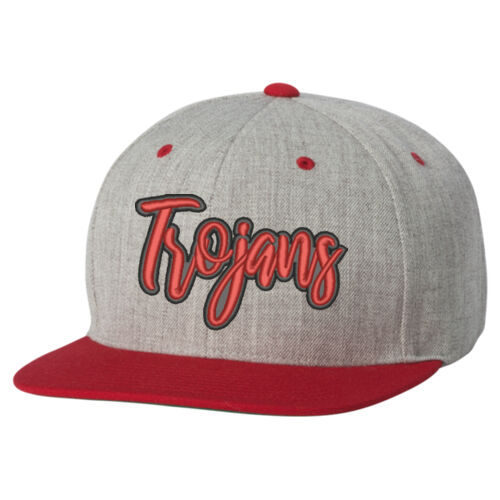 Trojans 3D Puffy Embroidery- Black Outline and Red Puffy Thumbnail