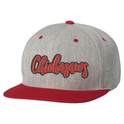 Chickasaws 3D Puffy Embroidery- Black Outline and Red Puffy Thumbnail