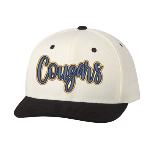 Cougars 3D Puffy Embroidery- Gold Outline and Navy Puffy Thumbnail