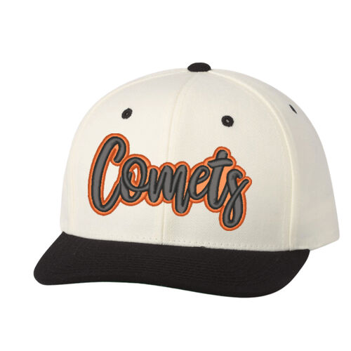 Comets 3D Puffy Embroidery- Orange Outline and Black Puffy Thumbnail