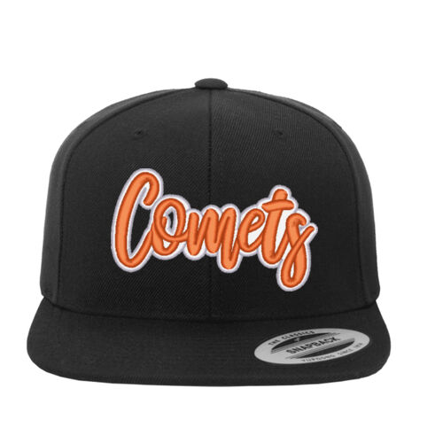 Comets 3D Puffy Embroidery- White Outline and Orange Puffy Thumbnail