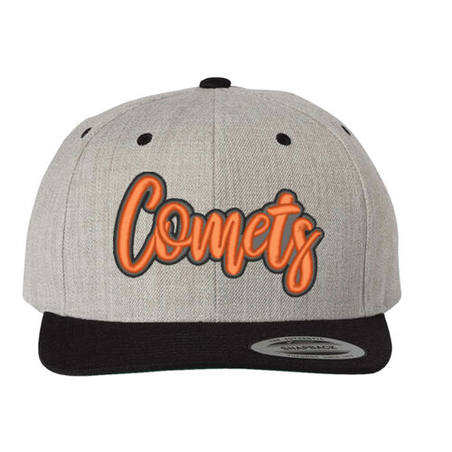 Comets 3D Puffy Embroidery- Black Outline and Orange Puffy Thumbnail