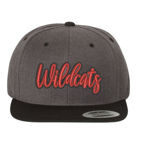 Wildcats 3D Puffy Embroidery- Black Outline and Red Puffy Thumbnail