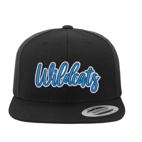 Wildcats 3D Puffy Embroidery- White Outline and Blue Puffy Thumbnail