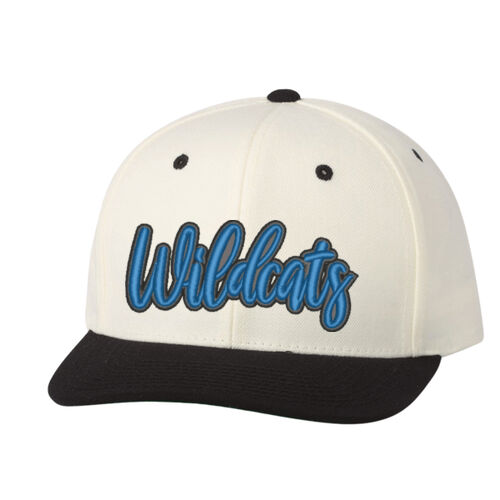 Wildcats 3D Puffy Embroidery- Black Outline and Blue Puffy Thumbnail