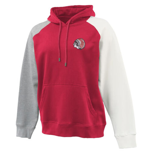 Color Block Hooded Sweatshirt- Chickasaw Head Thumbnail