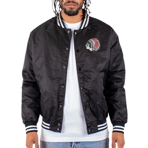 New Hampton Chickasaw Head Embroidered on Left Chest- Unisex Varsity Bomber Jacket Thumbnail